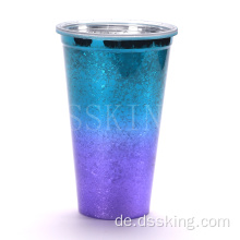 16oz Doppelschichten Plastikbecher mit Deckel